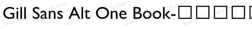 Gill Sans Alt One Book字体转换